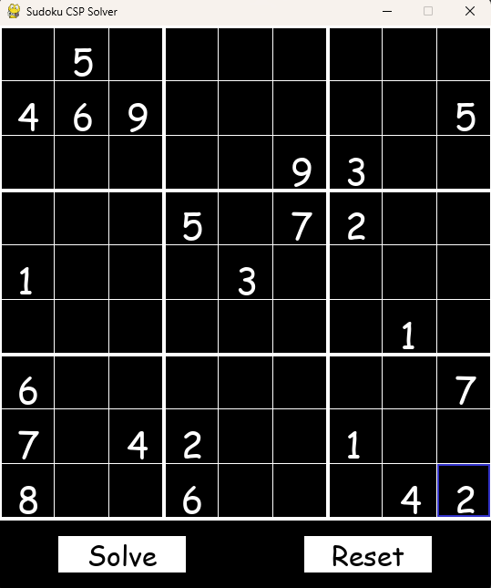 Sudoku Solver(AI)