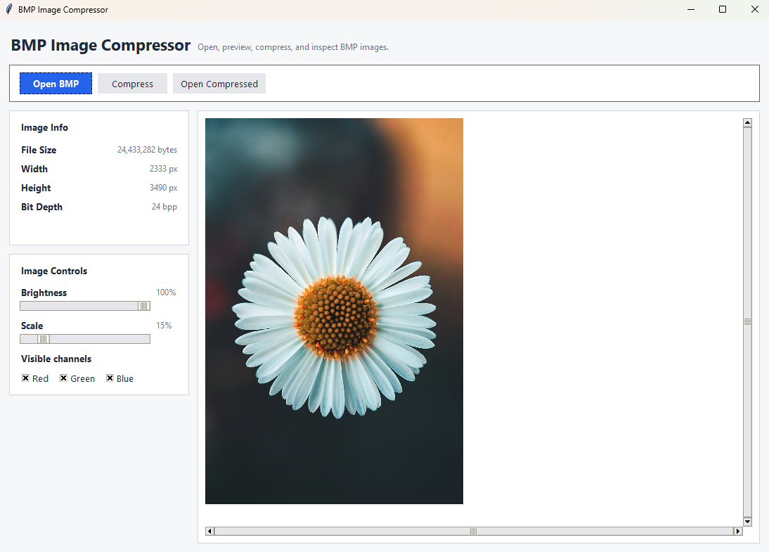 Lossless Image Compression Engine screenshot